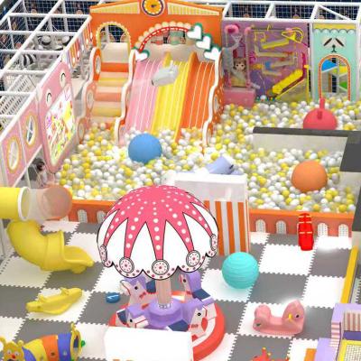 Macaron themed colorful indoor amusement park, children's soft activity equipment for use in shopping malls