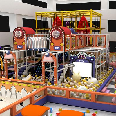 Customized Theme Children's Sports Slide Indoor Playground Soft Game Equipment Trampoline with Ball Pool