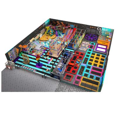 Custom Multi-Level Indoor Soft Play Naughty Castle Kids Playground with Ball Pit Slide Trampoline