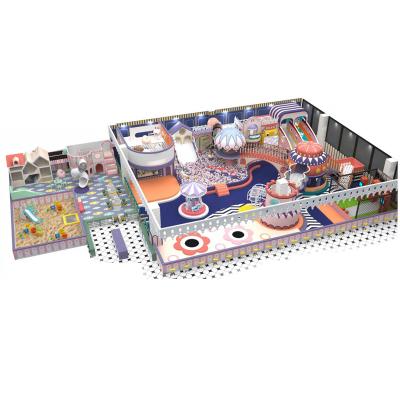 Commercial Indoor Playground Children's Naughty Castle Customized Toddler Soft Playground With Plastic Slide for Sale