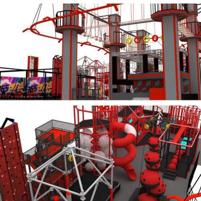 Ninja Course Commercial Indoor Children's Trampoline Playground Amusement Equipment Adult Adventure Park