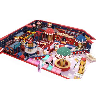 Indoor Commercial Playground Equipment with Parkour Obstacle Course and Foam Pit for All Ages