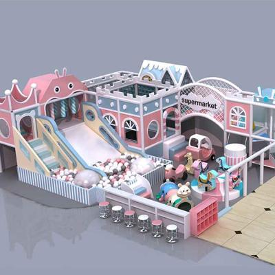 Commercial Indoor Playground for Daycare and Amusement Parks with Slides and Bounce Areas