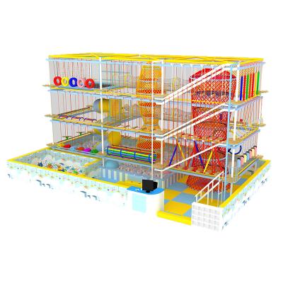 High Quality Children's Soft Game Space Theme Indoor Amusement Park Equipment and Large Slide Trampoline Airplane